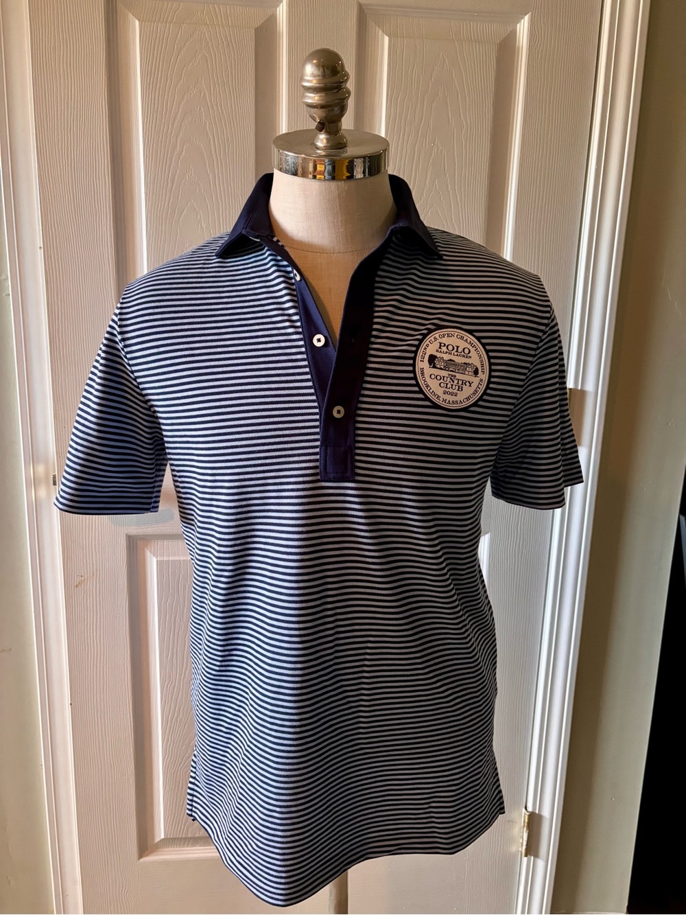 Polo by Ralph Lauren Navy & White Striped Men's Polo